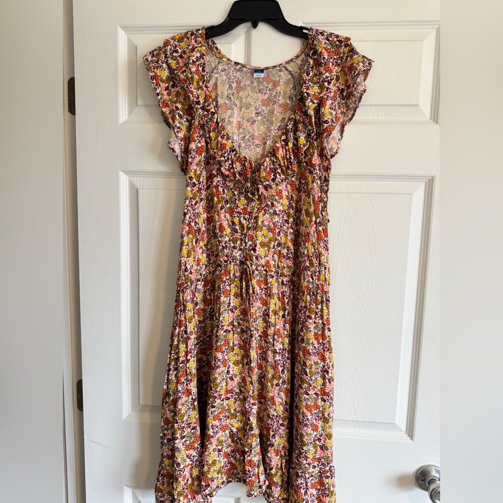 Old Navy Floral Ruffle Dress with Pockets